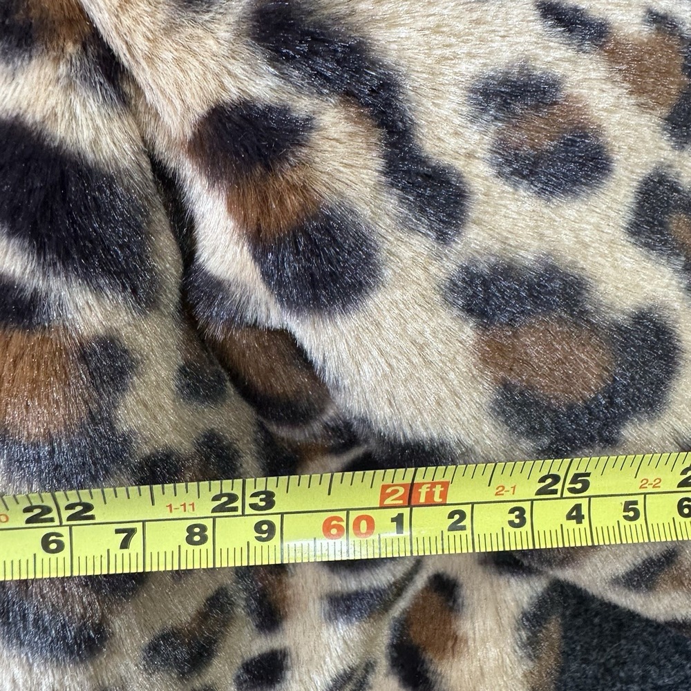 Savanna Jane 3X Leopard Faux Fur Coat Plus Size Open Front Plush Jacket NWT - Picture 8 of 9